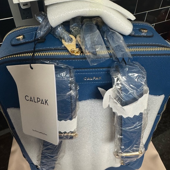 Calpak Blue Kaya Backpack 15in - Picture 3 of 15